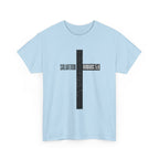 Christian Cross T-Shirt — "Salvation Romans 5:8" Faith Tee