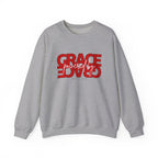 Crewneck Sweatshirt — "Grace Powered By God" Christian Faith Pullover (Ephesians 2:8)