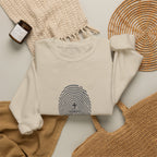 Christian Crewneck Sweatshirt "Heavenly Crafted" Fingerprint Pullover, Psalm 139 Identity Apparel, Unique Faith Graphic Sweatshirt