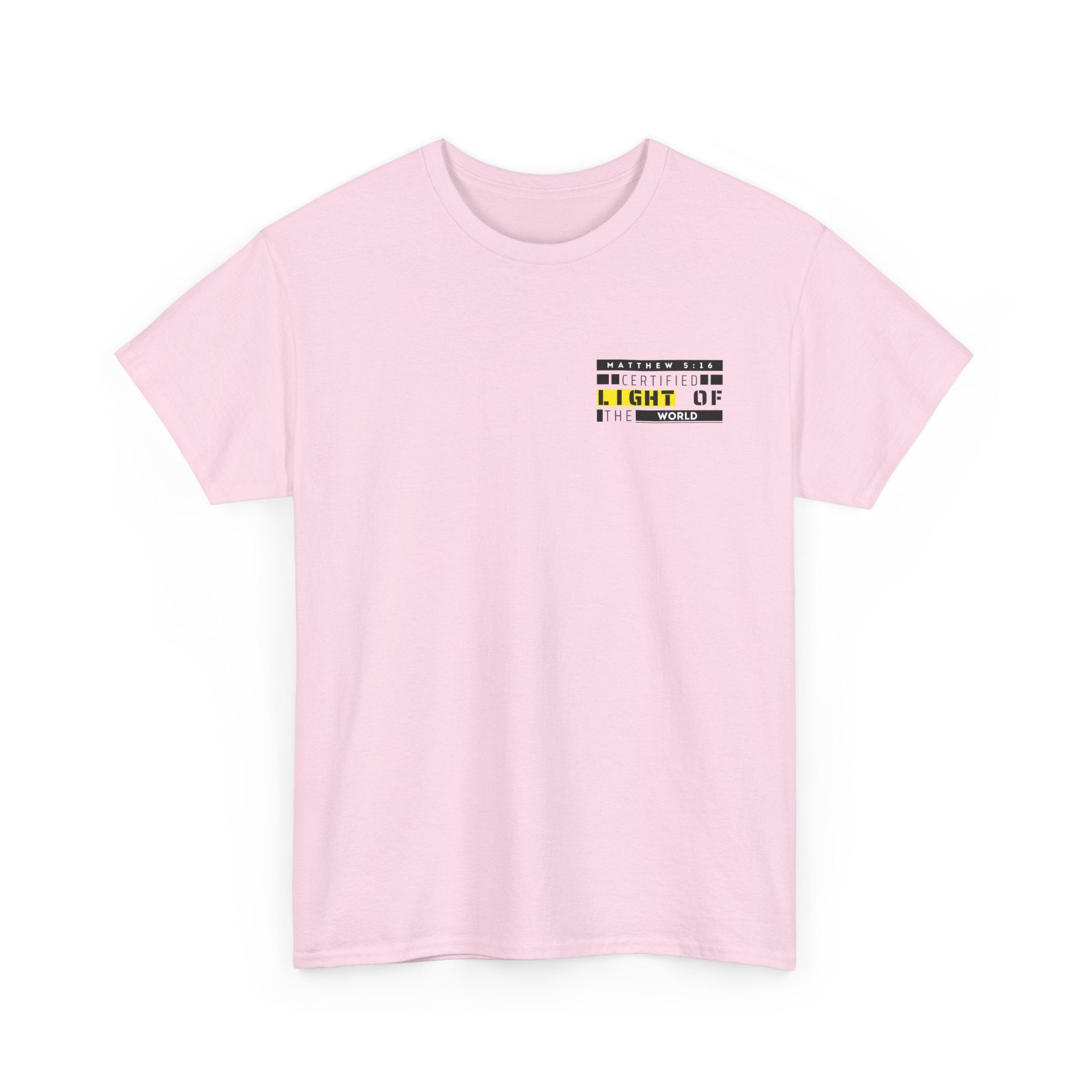 Minimalist "Light of My Life" Tee — Small Chest Script Graphic