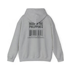 Made in the Philippines Hoodie — Barcode Graphic Back Print