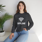 Christian Crewneck Sweatshirt "Offline" Pullover, Go Into Your Room and Pray Back Quote, Faith Streetwear Sweatshirt