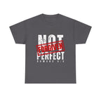 Christian Tee — "Not Perfect, Forgiven" Romans 5:8 Graphic T-Shirt (Still Loved / Still Chosen)