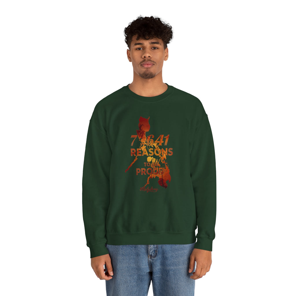 Philippines Map '7,641 Reasons to Be Proud Pinoy' Crewneck Sweatshirt