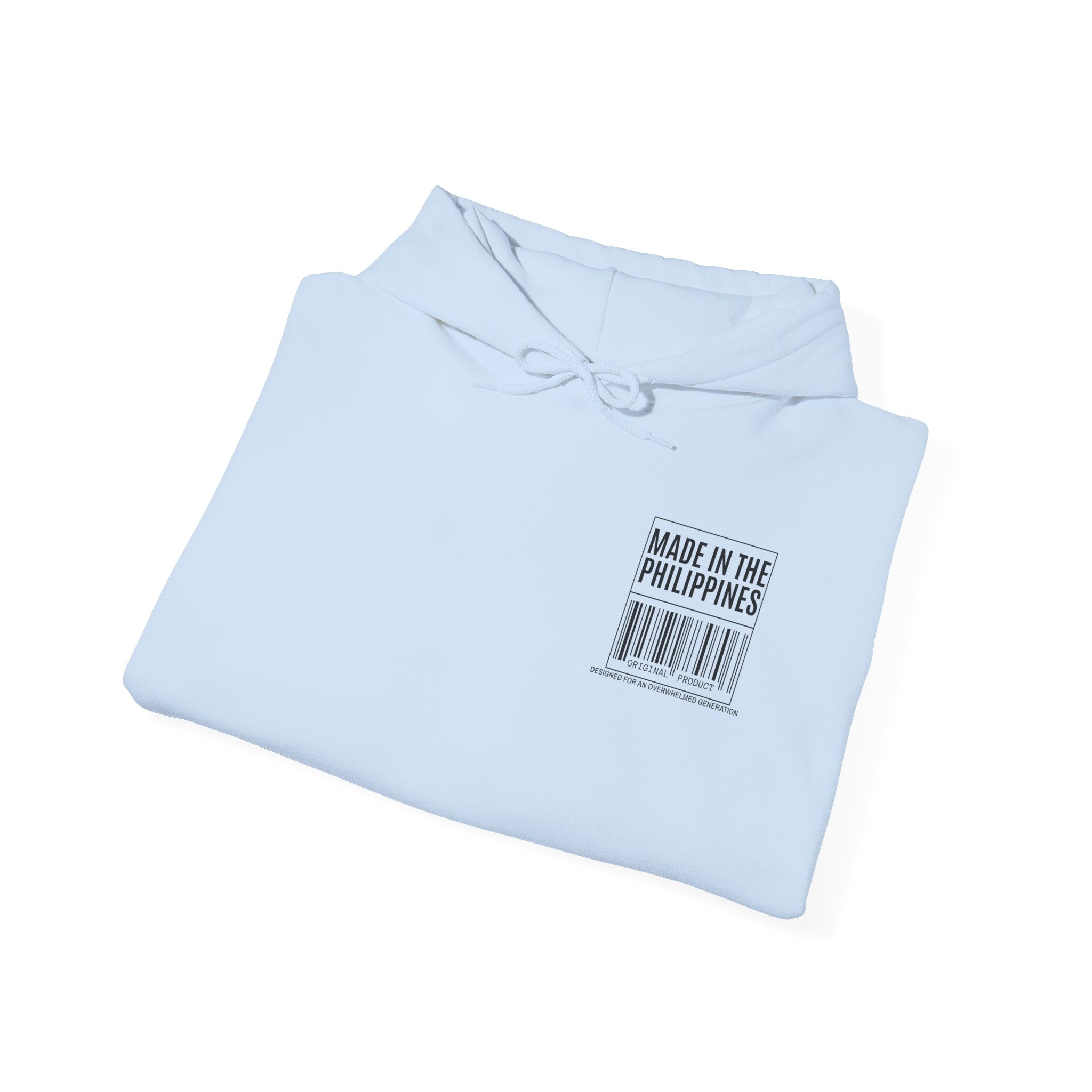 Made in the Philippines Hoodie — Barcode Graphic Back Print