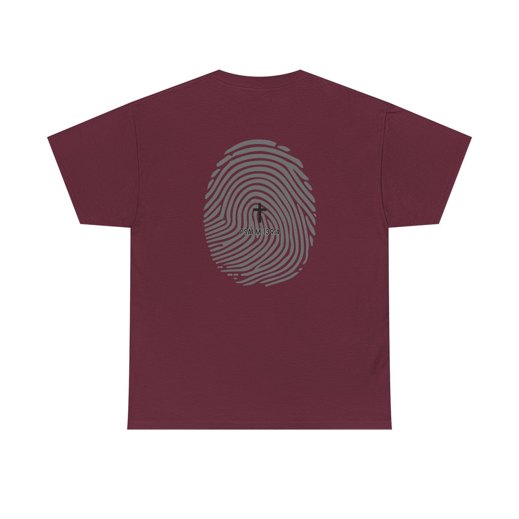 Fingerprint Graphic Tee — Minimalist Identity T‑Shirt