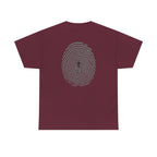 Fingerprint Graphic Tee — Minimalist Identity T‑Shirt