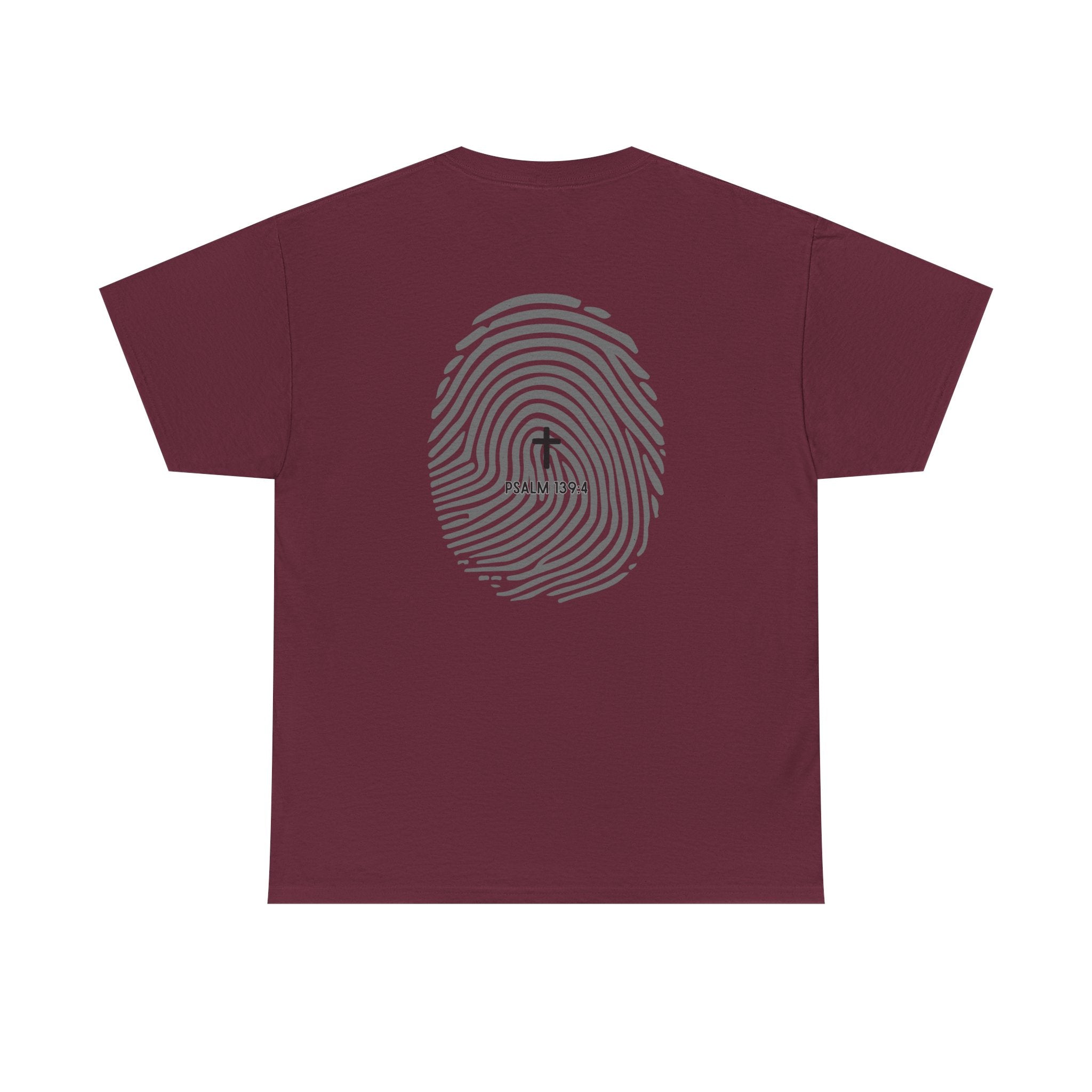 Fingerprint Graphic Tee — Minimalist Identity T‑Shirt