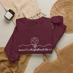 Christian Crewneck Sweatshirt "I AM the Light" Cross Pullover, John 8:12 Scripture Apparel, Faith Graphic Sweatshirt