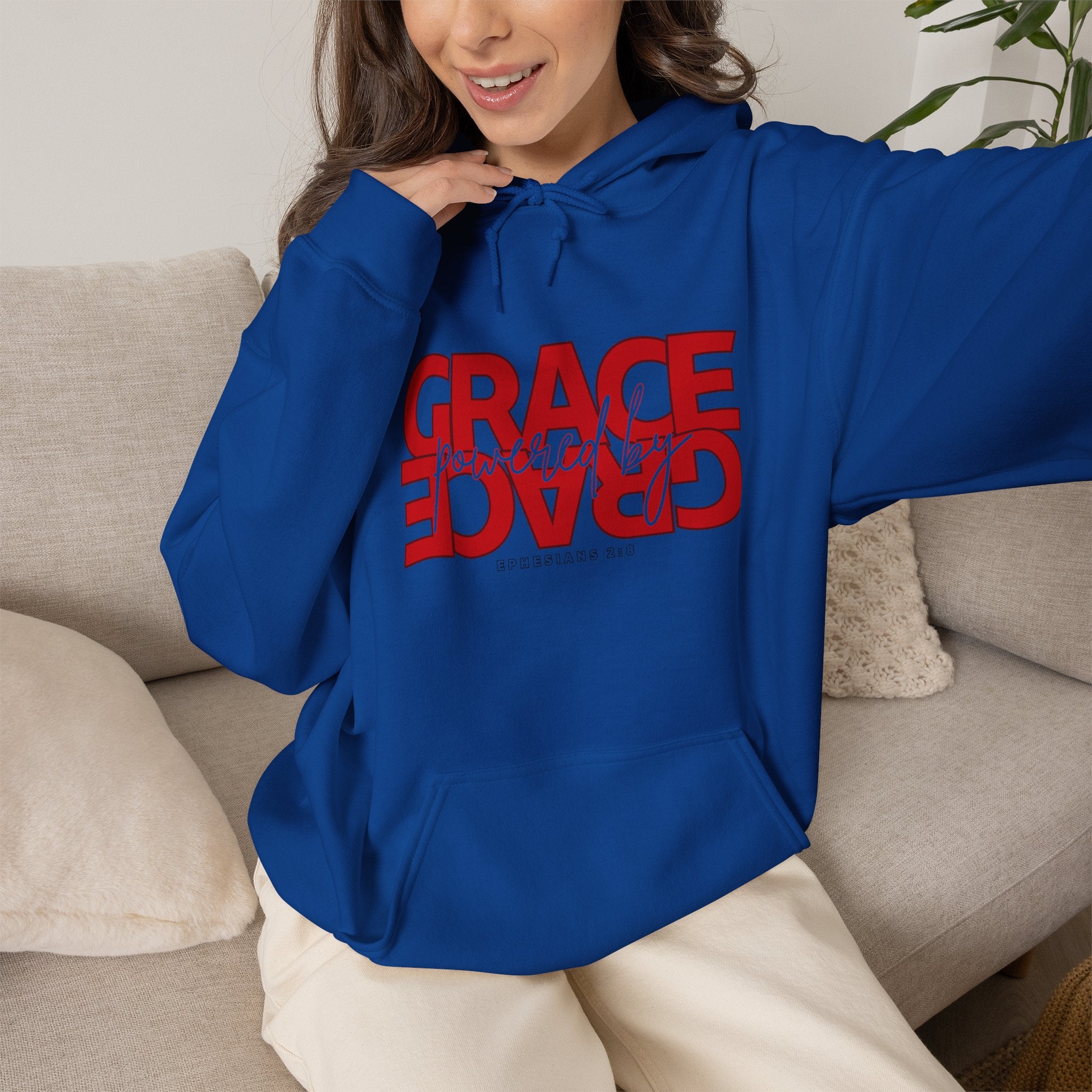 Grace Reversed Hoodie — Faith-Inspired Graphic Sweatshirt