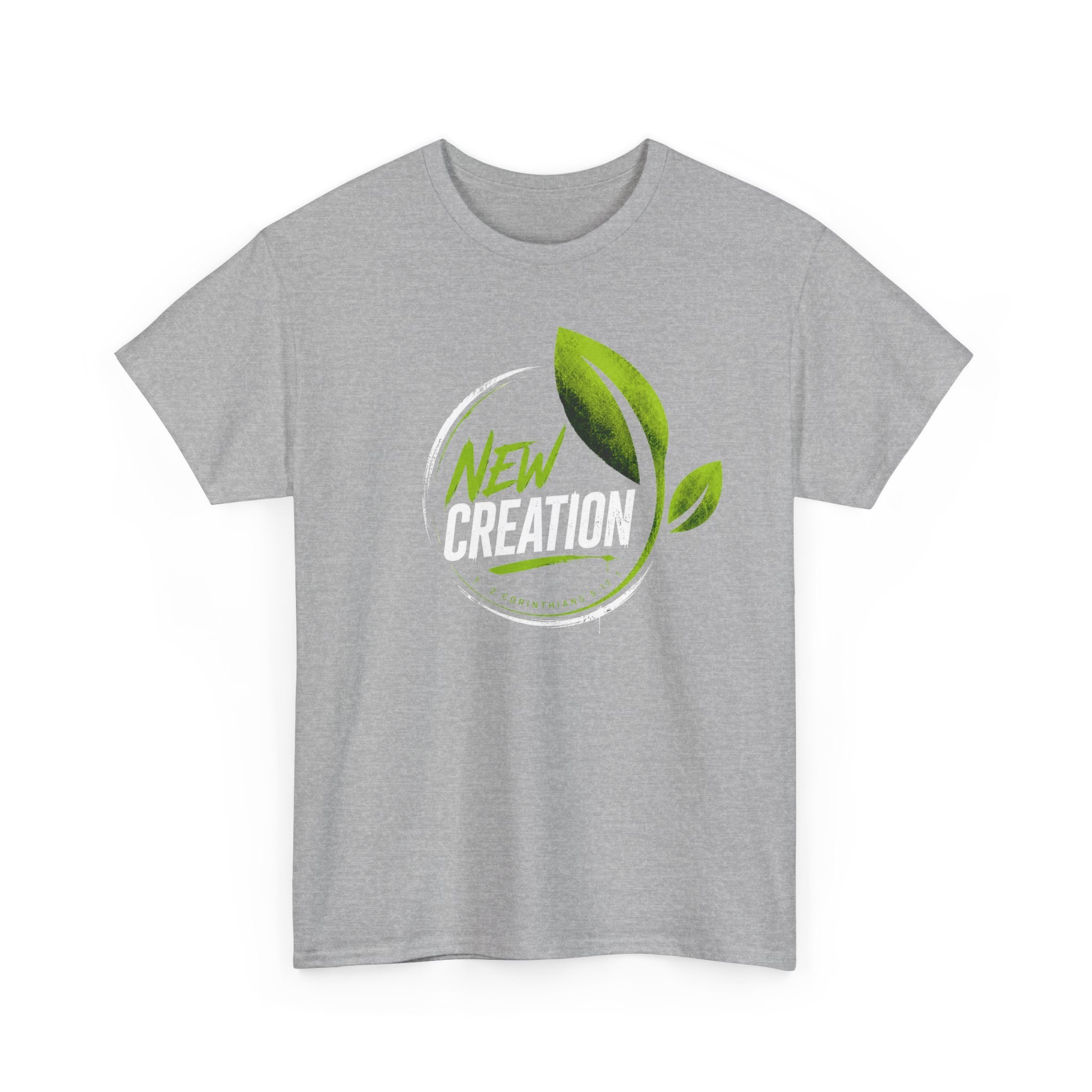 New Creation T-Shirt — Green Leaf Faith Tee