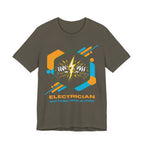 Electrician T‑Shirt - Skilled Hands Lightning Crew Tee