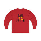Long Sleeve Tee — "Walk by Faith" Christian Inspirational Shirt