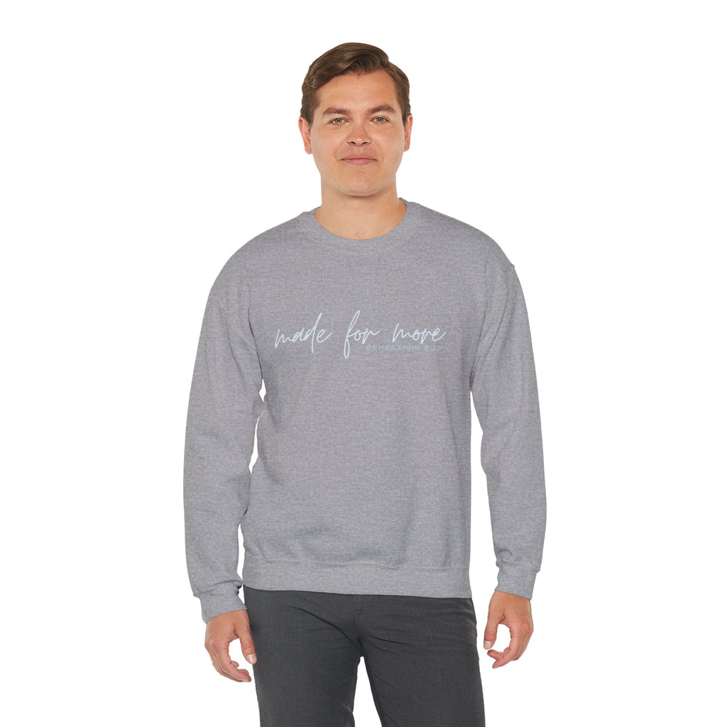 Christian Crewneck Sweatshirt "Made For More" Ephesians 2:10 Pullover, Inspirational Scripture Apparel, Faith Graphic Sweatshirt
