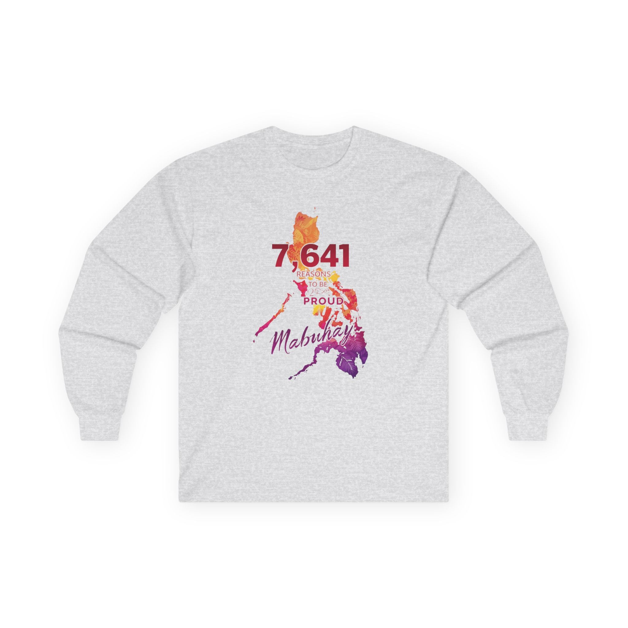 Philippines Map '7,641 Proudly Pinoy' Long Sleeve Tee