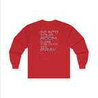 Offline Long Sleeve Christian Tee — ‘Go Into Your Room, Close the Door and Pray’ Graphic