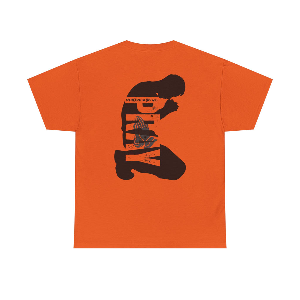 Pray More Tee — "Pray More, Panic Less" Christian Graphic T-Shirt