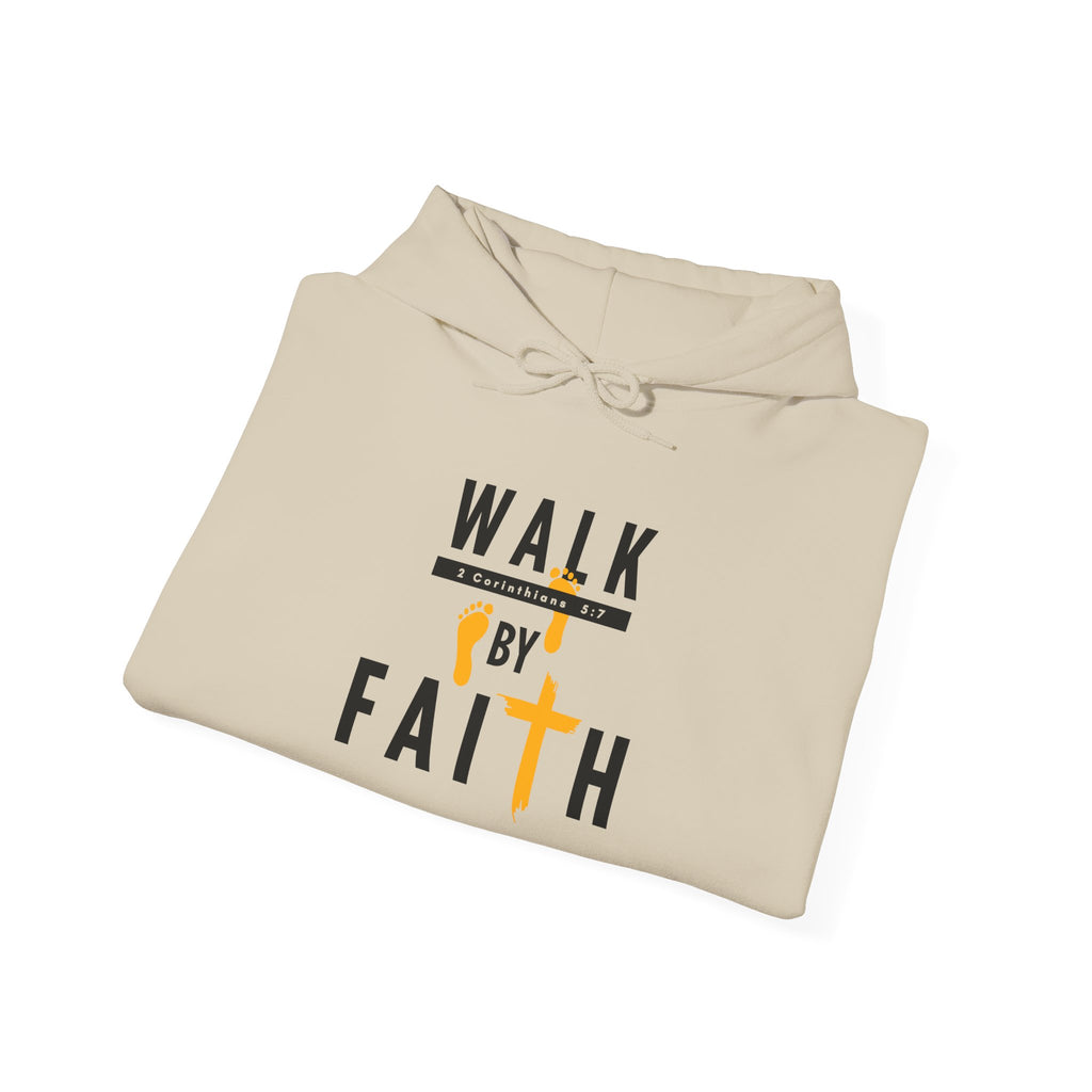 Walk By Faith Hoodie — Christian Inspirational Cross Sweatshirt