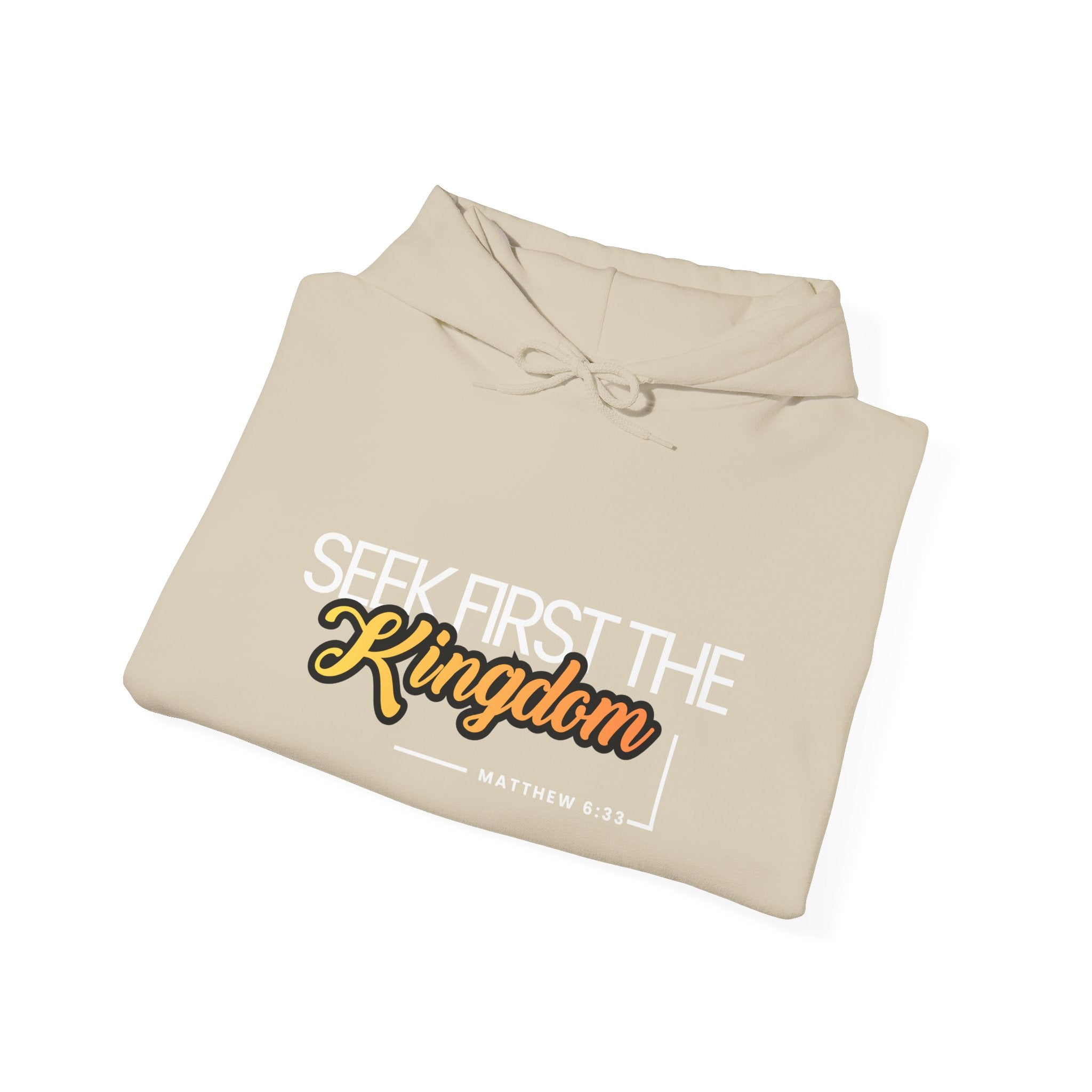 Seek First the Kingdom Hoodie - Christian Faith Scripture Sweatshirt (Matthew 6:33)
