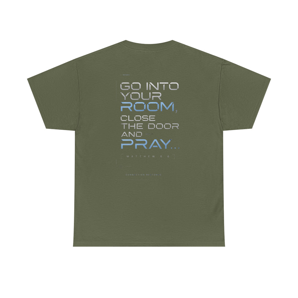 Christian 'Offline' Tee — Back Print: "Go Into Your Room, Close the Door and Pray"
