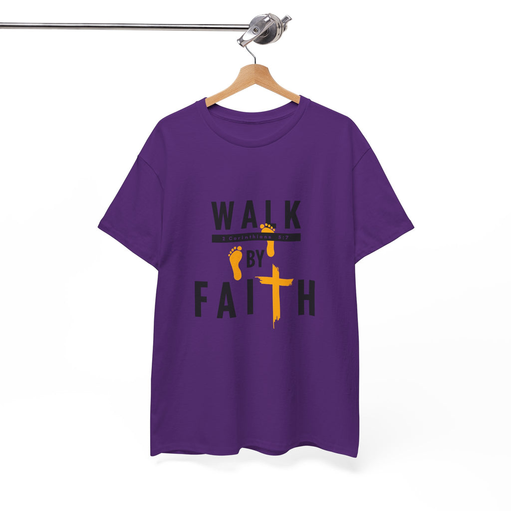 By Faith T-Shirt — Christian Walk By Faith Cross Tee
