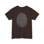 Fingerprint Graphic Tee — Minimalist Identity T‑Shirt