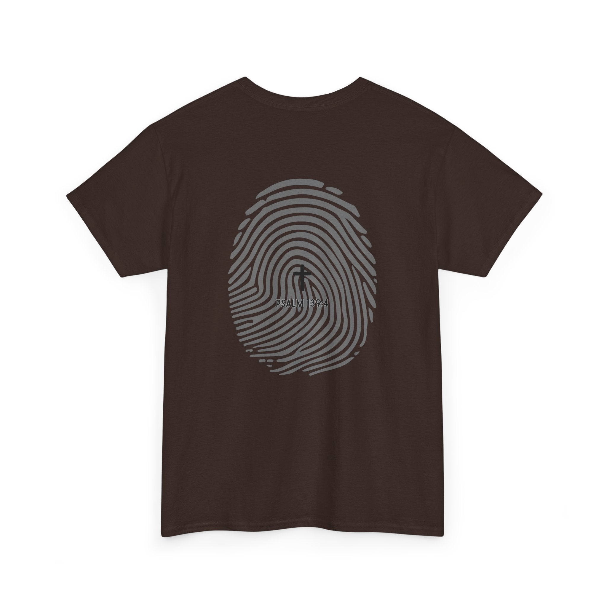 Fingerprint Graphic Tee — Minimalist Identity T‑Shirt