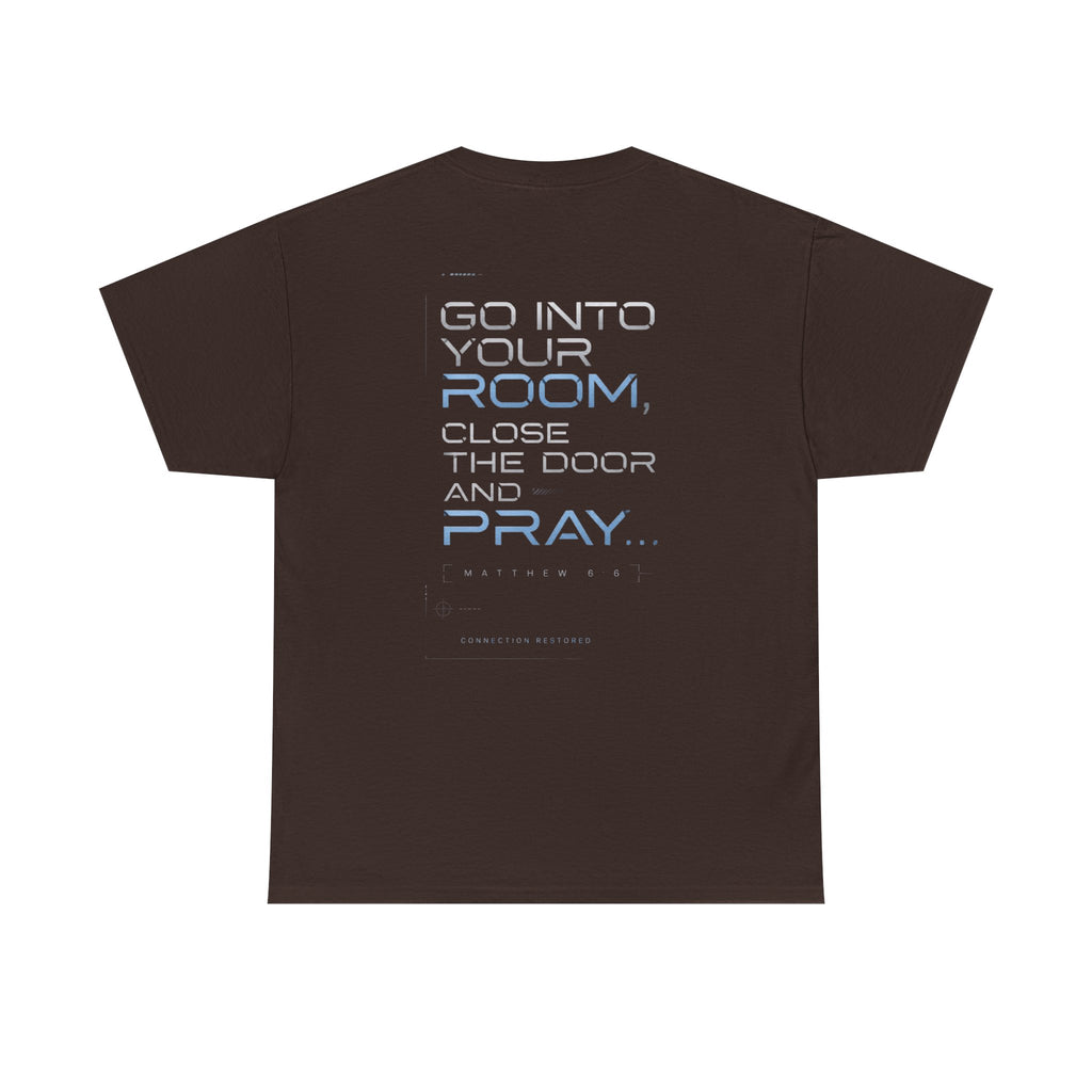 Christian 'Offline' Tee — Back Print: "Go Into Your Room, Close the Door and Pray"