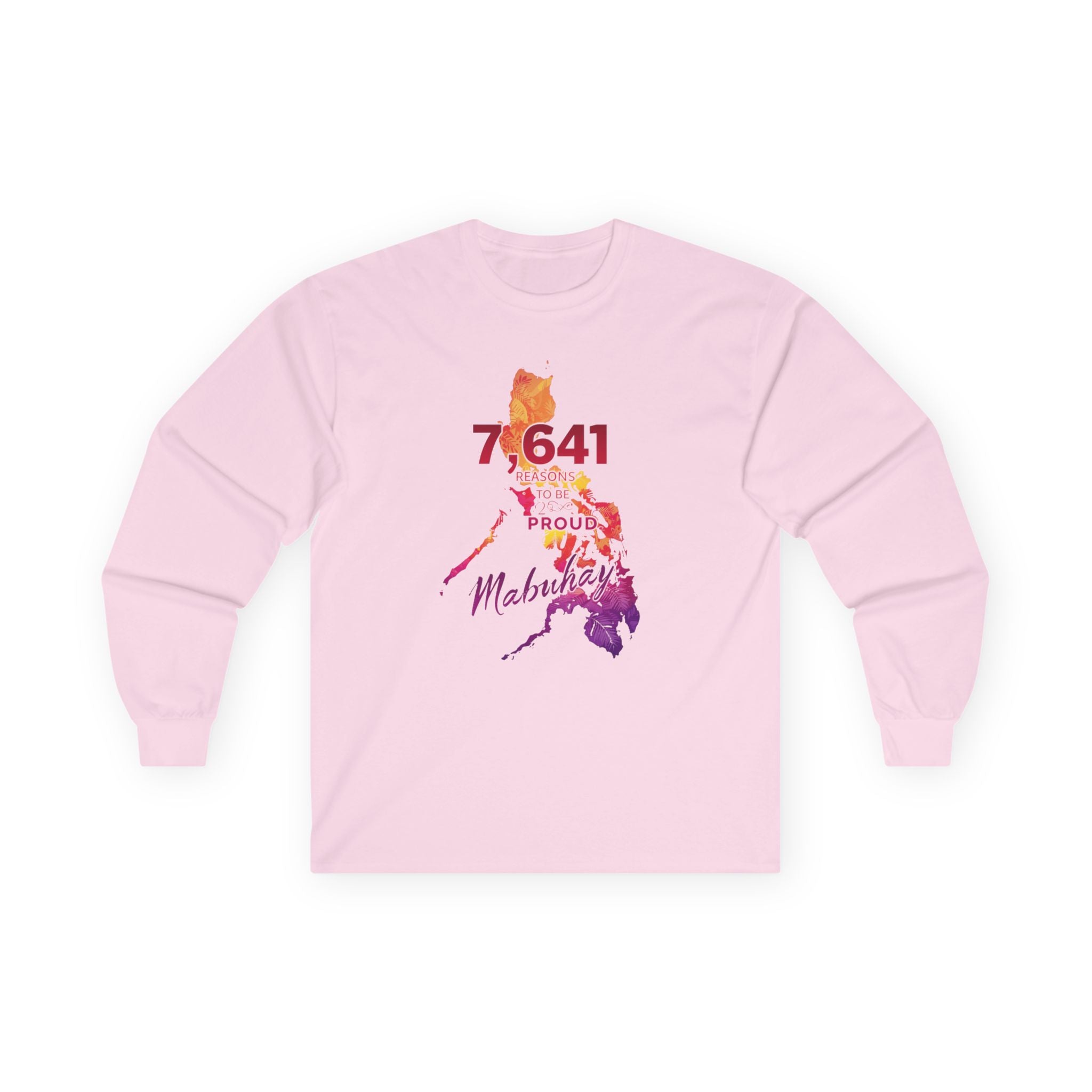 Philippines Map '7,641 Proudly Pinoy' Long Sleeve Tee
