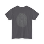Fingerprint Graphic Tee — Minimalist Identity T‑Shirt