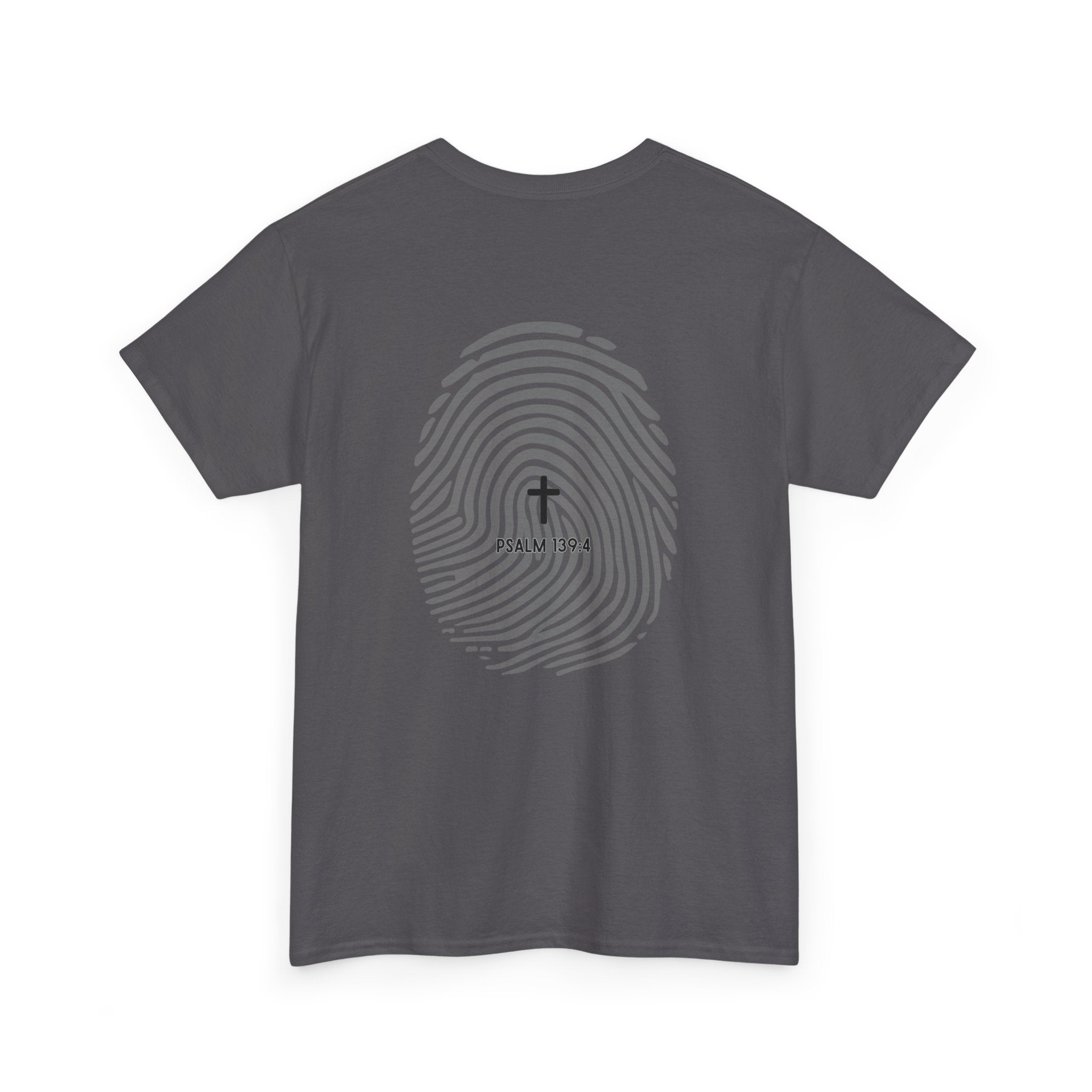 Fingerprint Graphic Tee — Minimalist Identity T‑Shirt