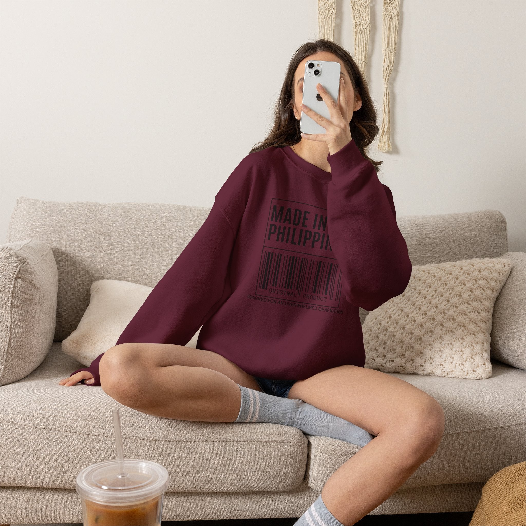 Made in the Philippines Sweatshirt — Barcode Pride Crewneck