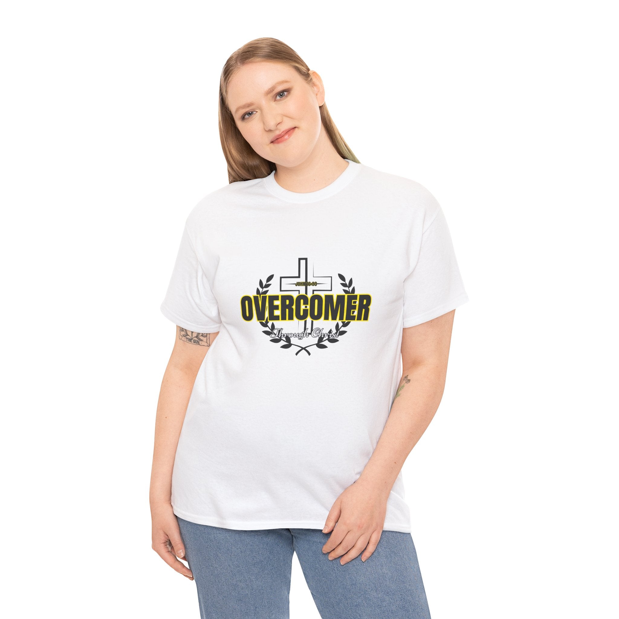 Overcomer Cross T-Shirt — Inspirational Christian Faith Tee
