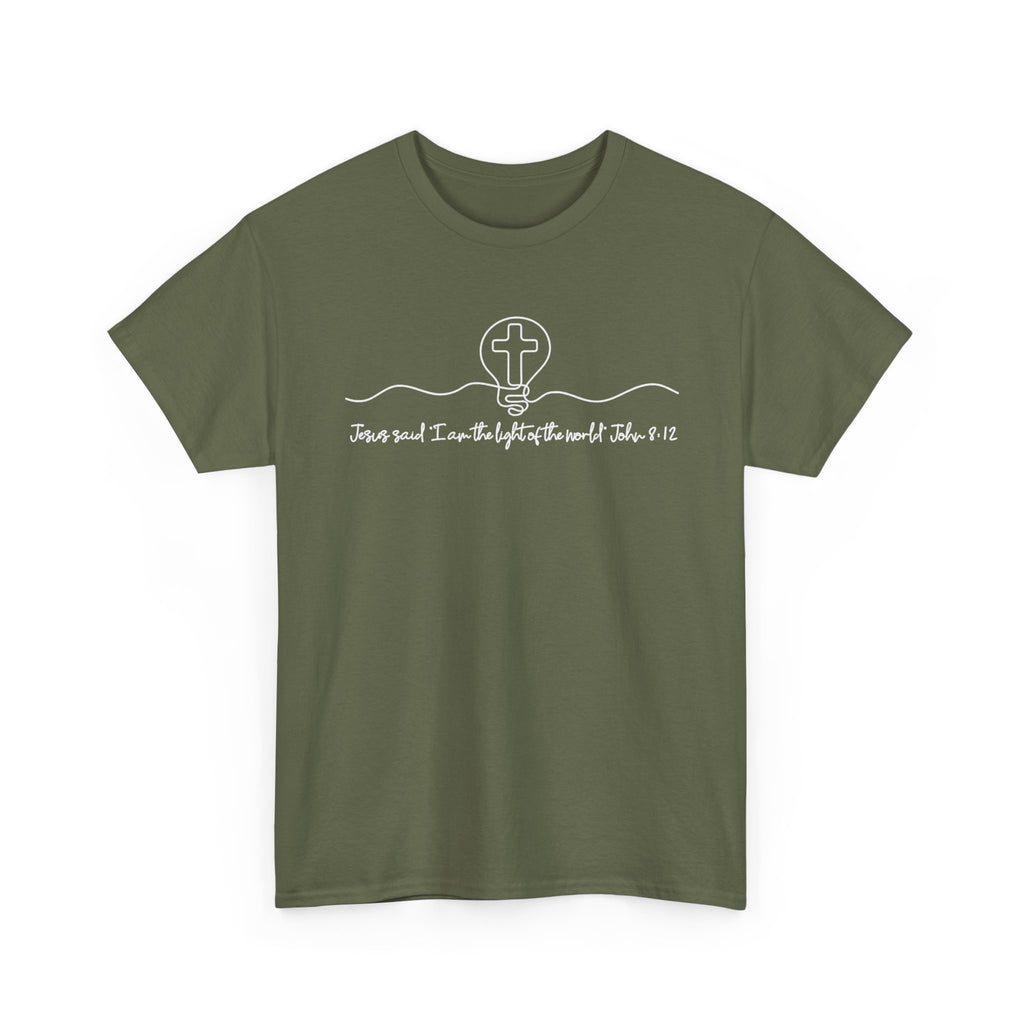 Christian Cross Graphic Tee — "Jesus and I Live By Faith" Inspirational Bible Verse Shirt