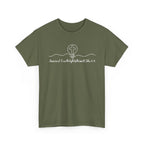 Christian Cross Graphic Tee — "Jesus and I Live By Faith" Inspirational Bible Verse Shirt