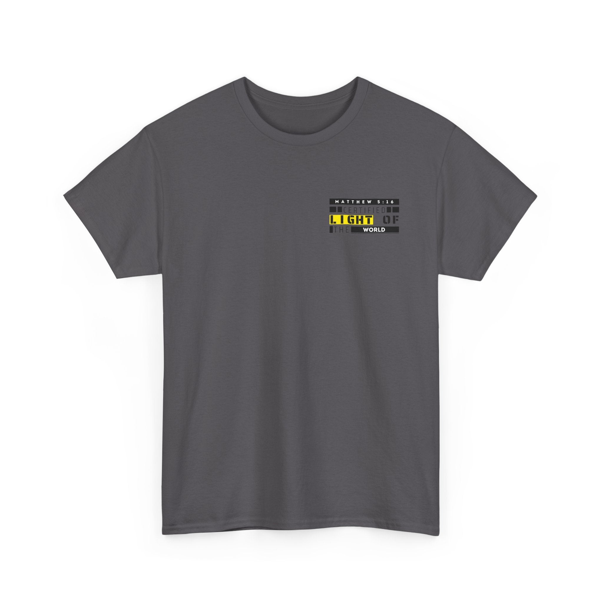 Minimalist "Light of My Life" Tee — Small Chest Script Graphic