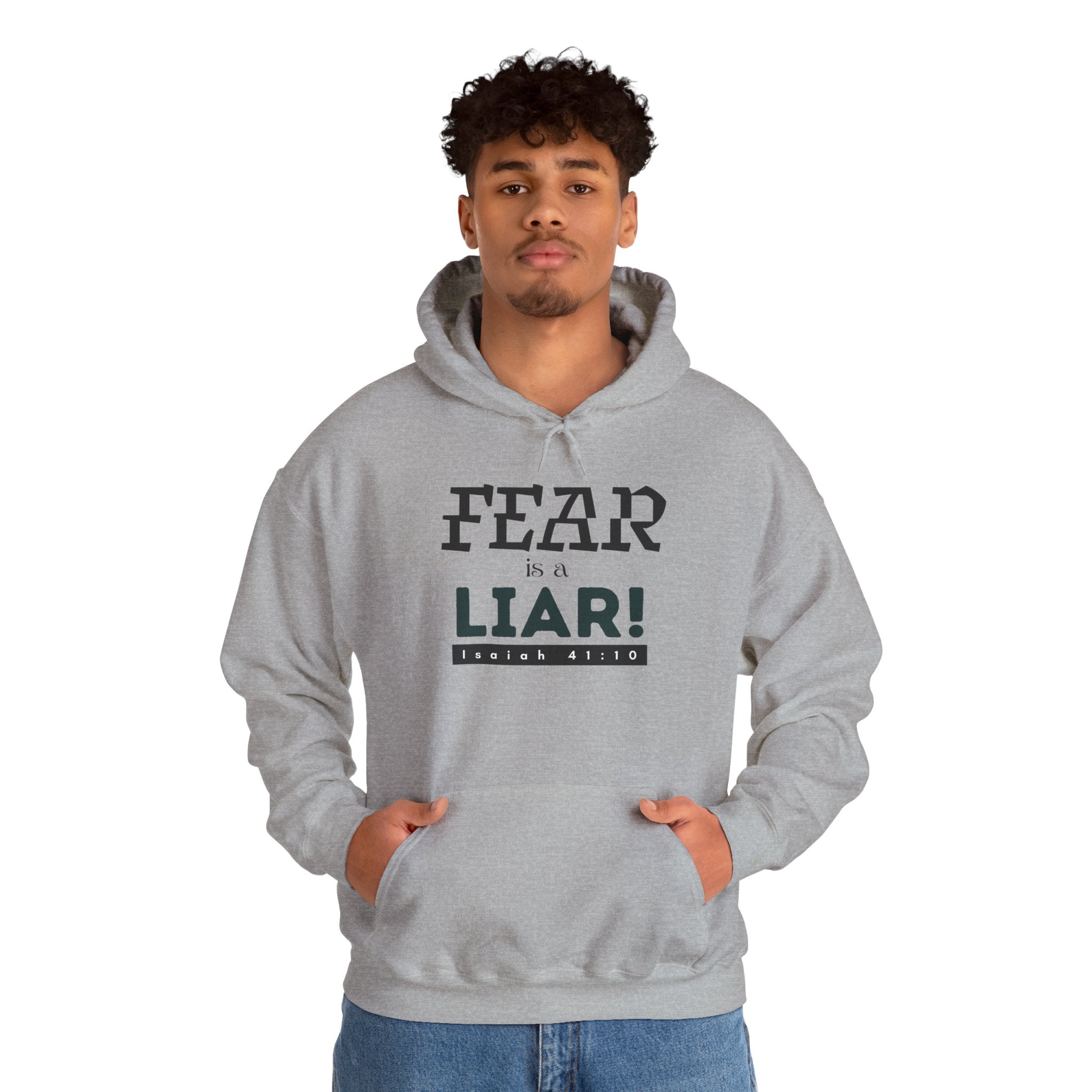 Fear Is a Liar Hoodie — Inspirational Christian Faith Sweatshirt