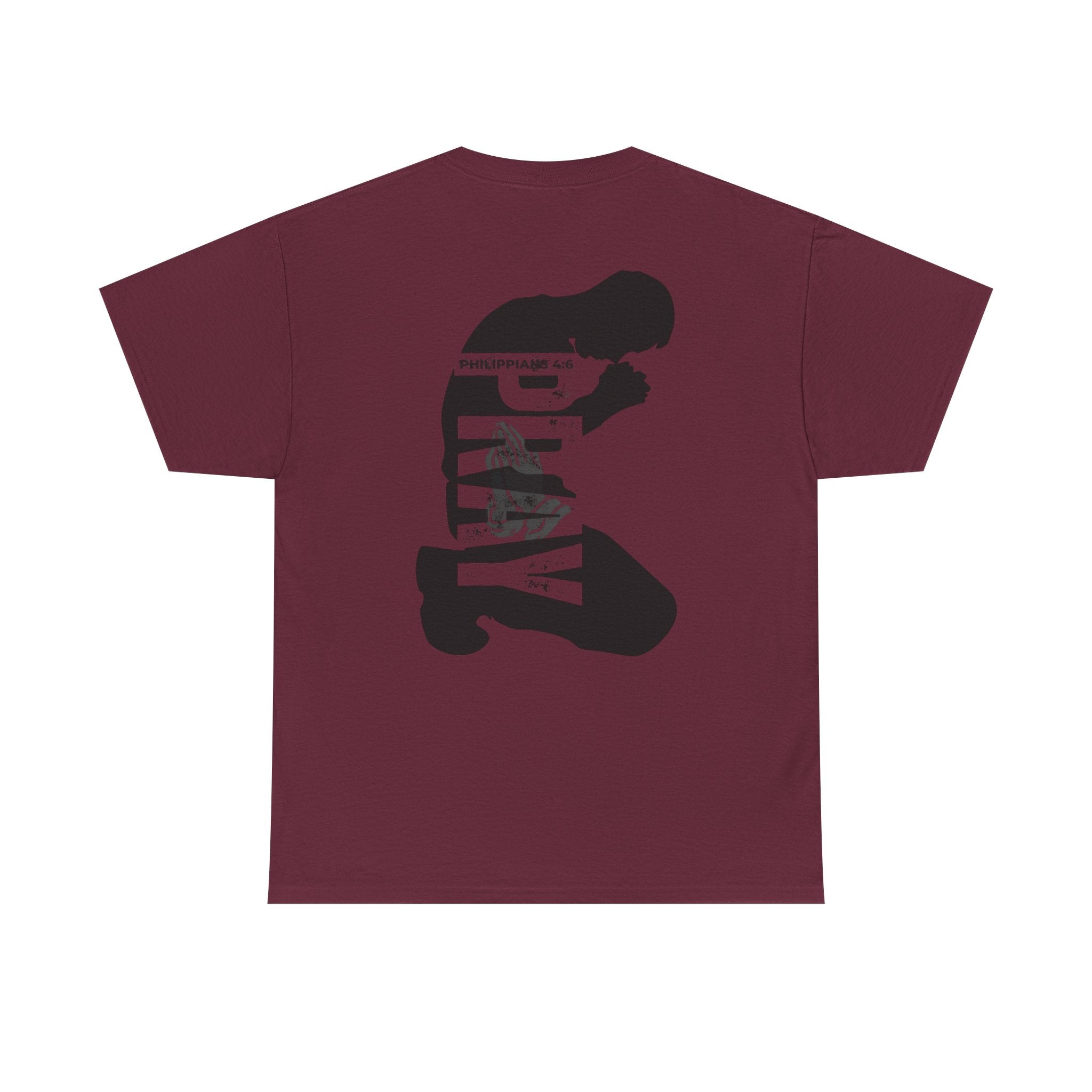 Pray More Tee — "Pray More, Panic Less" Christian Graphic T-Shirt
