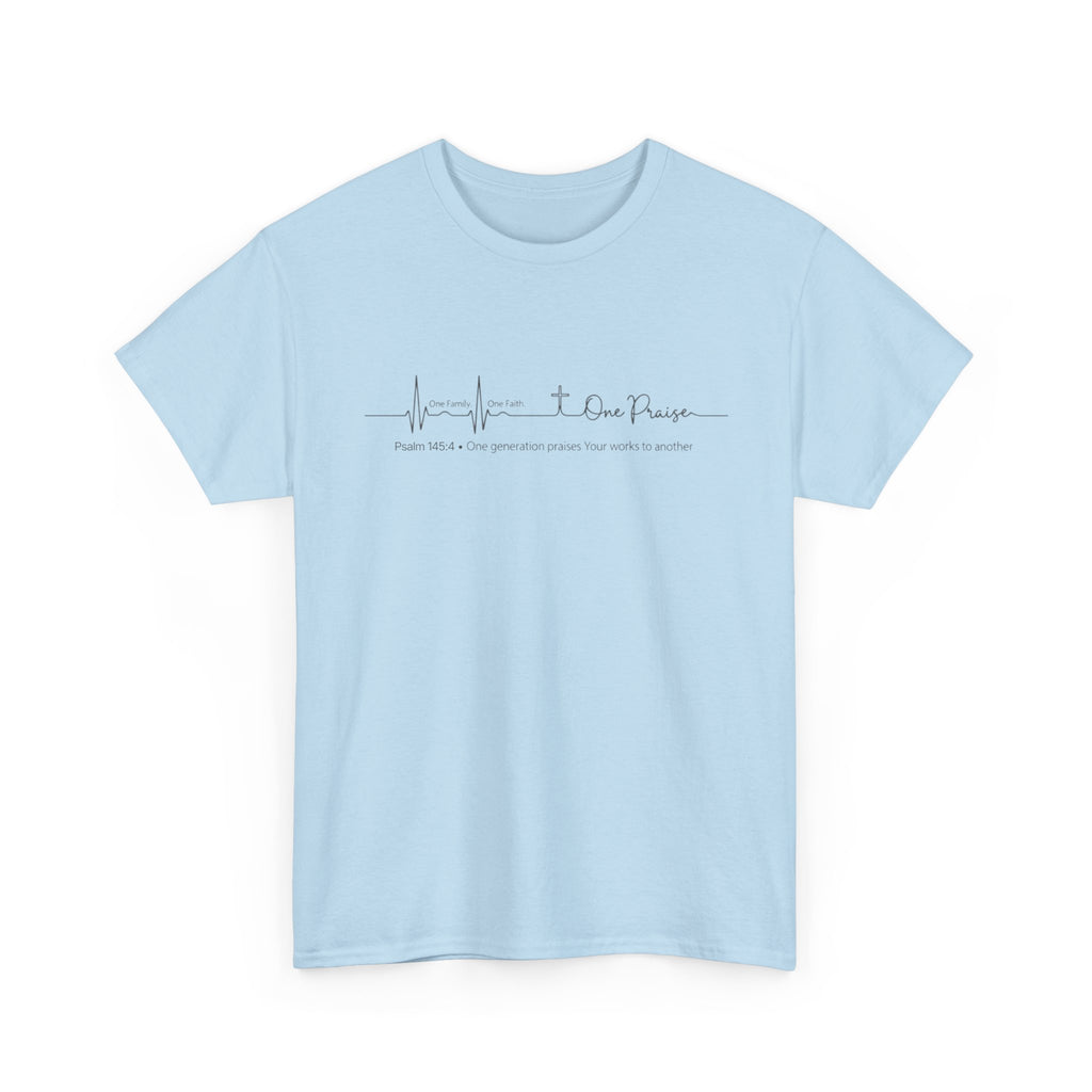 Faith Heartbeat T‑Shirt — I Surrender Script Christian Tee