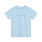 Faith Heartbeat T‑Shirt — I Surrender Script Christian Tee