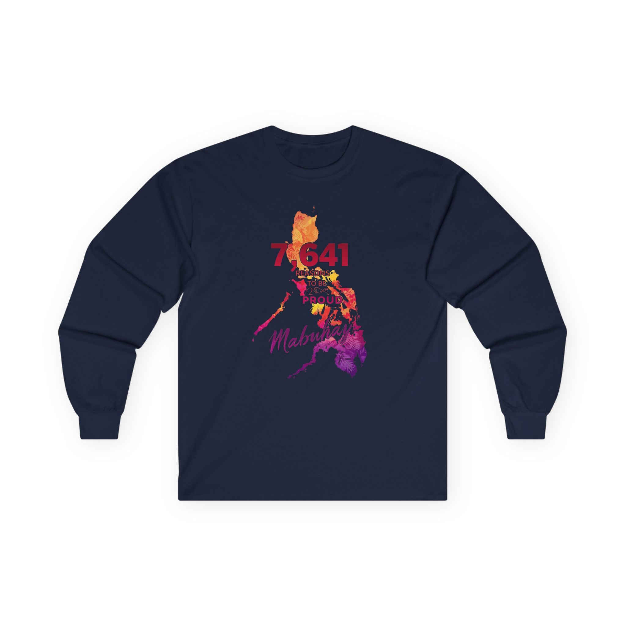 Philippines Map '7,641 Proudly Pinoy' Long Sleeve Tee