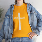 Christian Cross T-Shirt — "Salvation Romans 5:8" Faith Tee