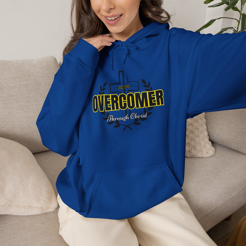 Overcomer Cross Hoodie – Faith-Based Christian Pullover