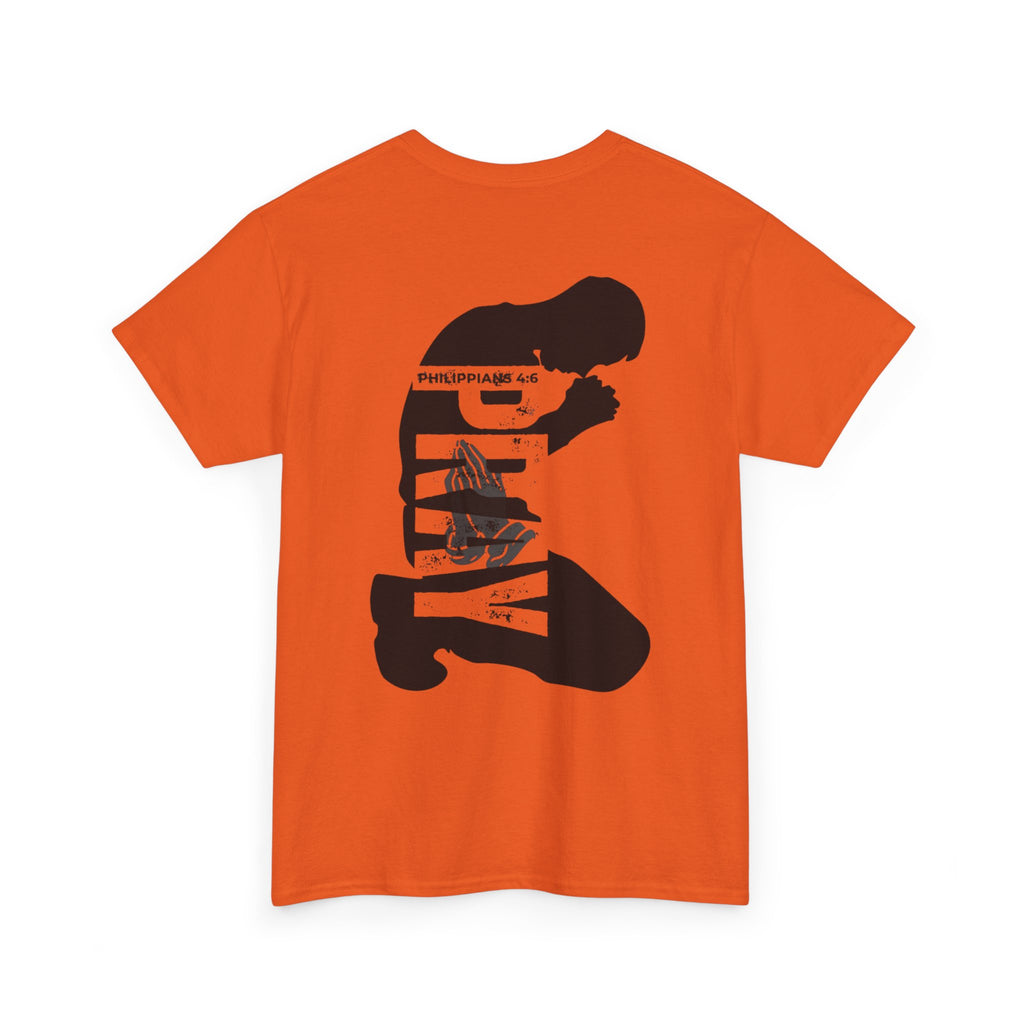 Pray More Tee — "Pray More, Panic Less" Christian Graphic T-Shirt
