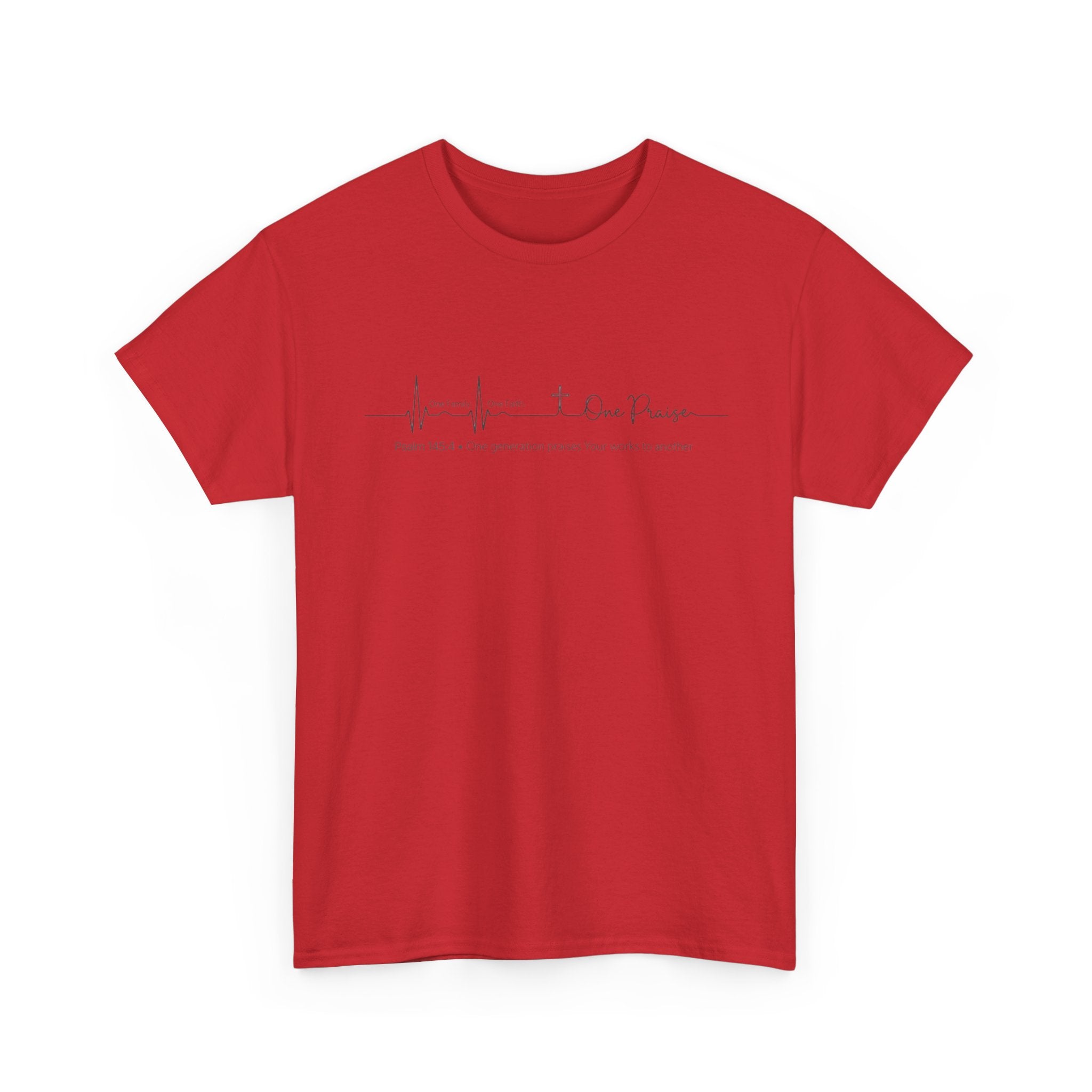 Faith Heartbeat T‑Shirt — I Surrender Script Christian Tee