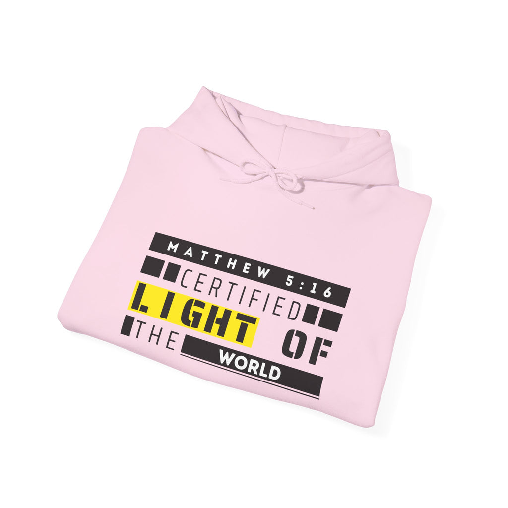 Hoodie - "Certified Light of the World" Christian Hoodie