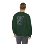 Christian Crewneck Sweatshirt "Offline" Pullover, Go Into Your Room and Pray Back Quote, Faith Streetwear Sweatshirt