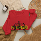 "Overcomer" Cross Graphic Crewneck – Unisex Minimalist Faith Pullover