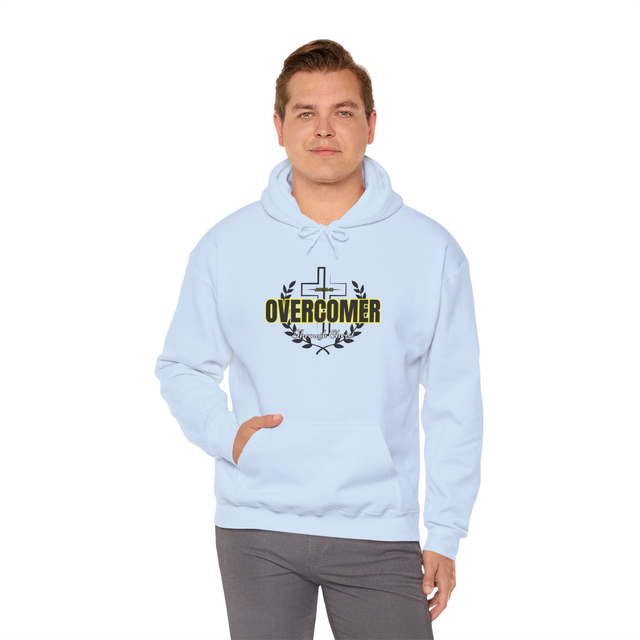 Overcomer Cross Hoodie – Faith-Based Christian Pullover