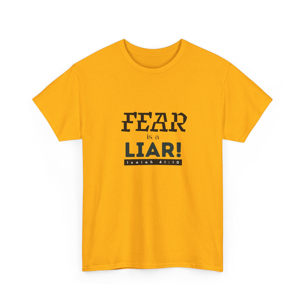 T-Shirt — "Fear Is a Liar!" Graphic Tee | Inspirational Christian Message